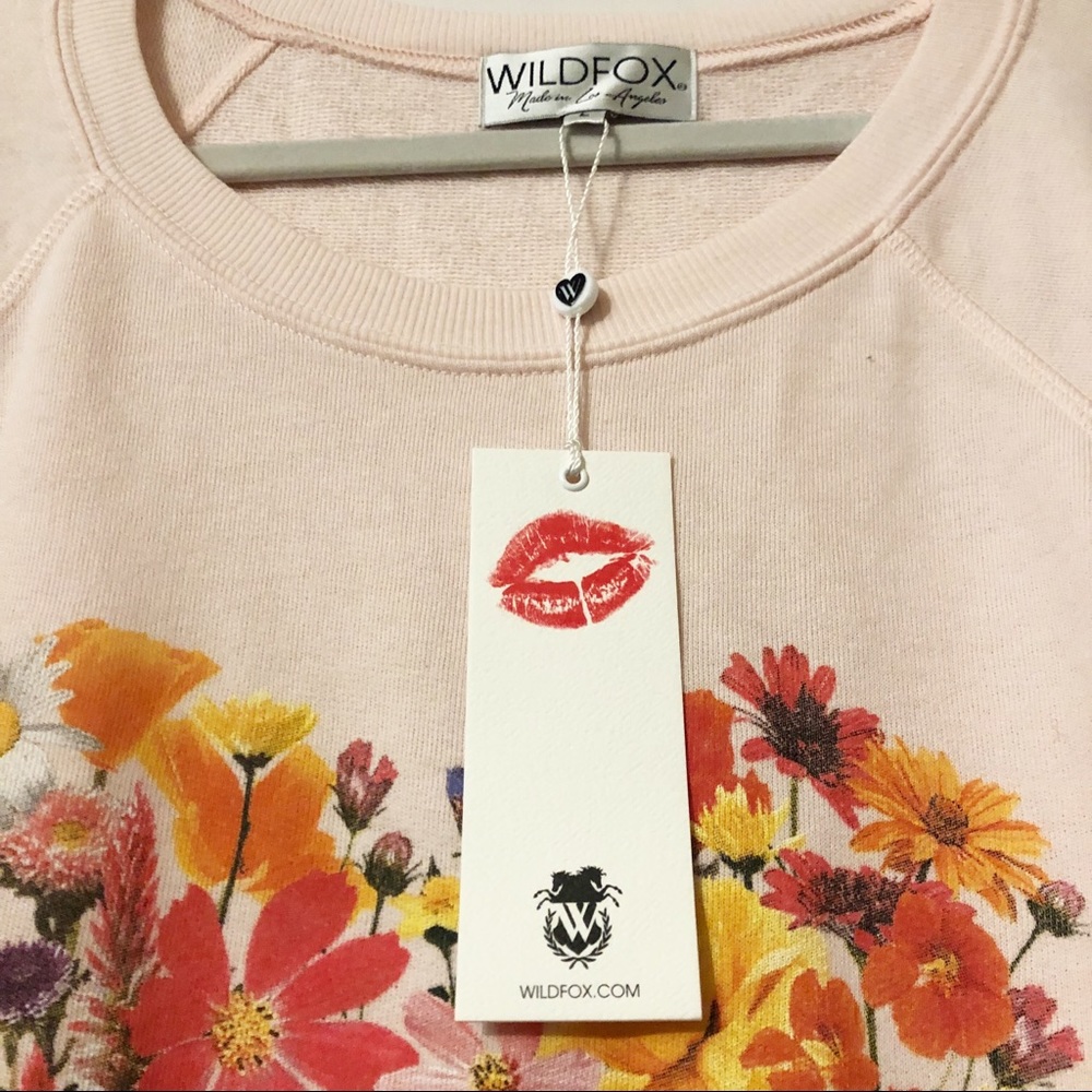 NEW Wildfox | Blooming Heart Pink Sweater - Picture 5 of 6